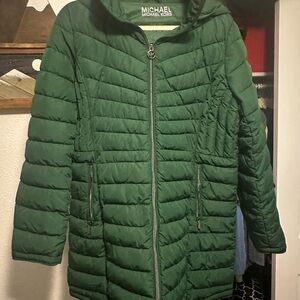 Michael Kors Women's Green Puffer Jacket
